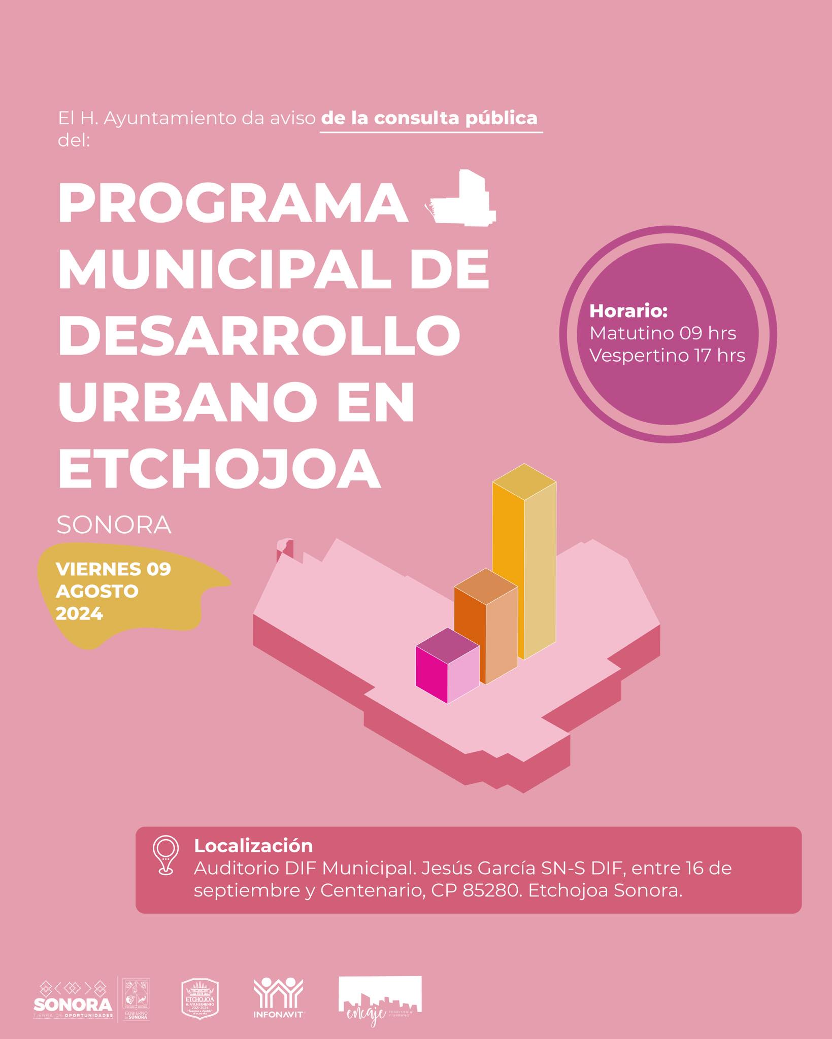 Etchojoa Invita a la Consulta Pública del Programa de Desarrollo Urbano